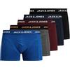 JACK & JONES Male Shorts Confezione da 5 Intimo Uomo in Taglia XS-XXL, - Black/Navy Blazer/Port Royale/Dgm/Surf The Web, L