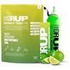 HYDRUP - Elettroliti Senza Zucchero in Polvere 1733 mg + Bottiglia Mescolatrice - Idratazione con Vitamine B e C - Gusto Limone e Lime - 6 Bustine da 14 Grammi - Senza Glutine e Senza Lattosio