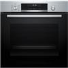 Bosch - Forno multifunzione pirolitico, 60 cm. Larghezza serie 6, Home Connect, 3D Hotair, autopulente, comandi nascosti, Nergo, HBG578ES7
