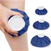 AOOWU Borsa Del Ghiaccio, 3PCS Sacchetto Di Ghiaccio Riutilizzabile, Borsa Ghiaccio Ginocchio Elastico e Traspirante, Terapia Calda e Fredda, Pacco Freddo per la Riduzione del Gonfiore di Lesioni