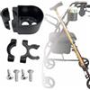 MESINURS Portacanna per Rollator, Walker, Scooter per ginocchio - Accessori universali per staffa di bastone, adatti per tubo rotondo da 0,96 Diametro