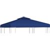 vidaXL Telo di Copertura Blu 3x3m Ricambio per Tetto Gazebo Tenda Chiosco