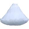 Cicano Sottoveste in chiffon da donna lunghezza regolabile Tutu gonfio gonna in tulle mezze scivola lungo abito da ballo soffice, bianco, Etichettalia unica