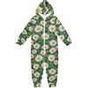 CHIFIGNO Tuta intera unisex con cappuccio, per bambini, divertente, per feste e cosplay, abbigliamento per la casa, per ragazzi e ragazze, Margherite bianche e foglie verdi, 12-13 Anni