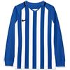 Nike Y Nk STRP Dvsn III JSY LS T-Shirt A Manica Lunga, Bambino, Royal Blue/White/Black/(Black), XL