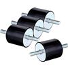 FAIREDEAR Supporti in gomma M8x23 Isolatore antivibrante Isolamento Ammortizzatore Assorbitore con bullone filettato Silent Block Bobine per barche per auto 30 * 30, Black