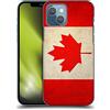Head Case Designs Canada Canadian Maple Leaf Bandiere Vintage Custodia Cover Dura per Parte Posteriore Compatibile con Apple iPhone 13