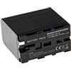 vhbw batteria sostituisce Sony NP-F550, NP-F750, NP-F930, NP-F930/B, NP-F950, NP-F950/B, NP-F960, NP-F970 per fotocamera DSLR (6000mAh, 7,4V, Li-Ion)