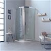 ZIK Box Doccia Moderno Semicircolare Profili Cromo 80X80 Trasparente | Ferrara