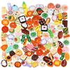 XIHIRCD 100 Pezzi Giocattoli Miniatura Alimenti, Pizza Torta Pane Mini Cibo Giocattolo per Bambini Adulti Cucina Festa di Gioco Gioco di Finzione Misto Resina Accessori per Casa Delle Bambole