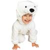 Seruna Costume da Orso Polare, F24 Taglia 6-7A (116-122cm) per Bambini, Orso Bianco, orsi, Travestimento, Costumi per Ragazzi, Ragazze, Carnevale, Costume in Maschera, Regalo