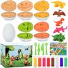KOMABLEN 18 Dinosauri Plastilina, Pasta Modellabile Bambini Uovo Dinosauro, Plastilina Colorata DIY 8 Argilla, Plastichina per Ragazzi Ragazze 3 4 5 6 Anni