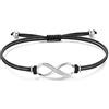Jrêveinfini Infinito Bracciale Donna Argento 925, Braccialetto Bracciale Portafortuna Donna Bambina Ragazza, Bracciale Mamma Corda Amicizia, Regalo Donna Compleanno Anniversario Bambina Ragazza
