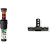 Claber 87312 Inter. MICROIRRIGATORE 360 90210, Nero/Arancione/Grigio, 40x40x145 cm & 7806015 Accessori Rainjet Goccia 2 Raccordi a 3 Vie