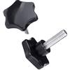 Xiedeai Vite Serraggio Pomello A Forma di Stella - Esagonale Filettato Impugnature Testa in Plastica Manopole Filetto Maschio Manico Macchina M6 M8 M10 M12
