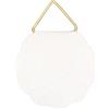 KLEBESHOP24 Ganci adesivi bianchi per quadri, stampe, tele e canvas, in stoffa con occhiello in metallo, retro gommato da inumidire, Ø 30 mm, 100 pezzi