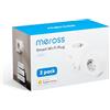 Meross Presa Smart, Smart Plug WiFi, Presa Intelligente 16A, Compatibile con Apple HomeKit, Alexa, Google Home e SmartThings, Telecomando e Controllo Vocale, 3840W, 2,4GHz, 2 Pezzi