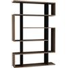 LBSIGN Libreria A Parete 110x25x161H Design Moderno Salvaspazio Effetto Legno Rovere E Antracite Mito