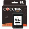 COCCINK 304XL Nero Per HP 304 XL Cartucce Sostituzione Compatibile con ENVY 5032 5000 5010 5020 5030 DeskJet 2630 3762 3720 3750 2600 2620 3730 3733 3735 3760 3764 AMP 100 120 125 130 Stampante
