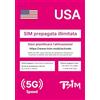 TSIM Prepaid USA SIM card per viaggi di 60 giorni | Dati ad alta velocità illimitati 4G/5G negli USA | Chiamate locali illimitate + chiamate in entrata e messaggi gratuiti