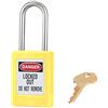 Master Lock S31YLW Lucchetto di Sicurezza in Materiale Termoplastico per Installazione Meccanica, Giallo, Archetto 3,8 x 1,6 cm