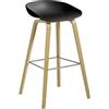 Hay - Sgabello bar About a stool - Nero - Rovere laccato - Designer Hee Welling