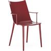Kartell - Sedia H. H.H - Rosso - Tecnopolimero termoplastico riciclato - Designer Philippe Starck