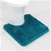 MIULEE 1 Pezzo Tappeto in Microfibra 4 CM Lungo Morbido Tappetino da Bagno Anti-scivolo Assorbimento dell'acqua per Porte d'ingresso Corridoio Doccia Soggiorno 50X50 CM Blu Verde