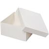 FaisTonGateau Confezione da 50 scatole quadrate per Torte, 20 x 20 x 5 cm, Colore: Bianco