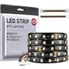 BTF-LIGHTING RGBCCT 5 Colori in 1 Striscia LED 5050SMD DC24V 5M 60LEDs/m 300LEDs RGB+Bianco Caldo+Bianco Freddo Nero PCB IP65 Impermeabile per la Decorazione Cucina Stanza (Solo striscia)