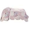 Delindo Lifestyle®, copriletto patchwork con rose, in stile rustico, 140 x 210 cm