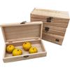 Anktily Scatole di legno non verniciate, piccole rustiche con chiusura di bloccaggio, scatola portaoggetti fai da te per la casa, decorazione da tavolo (20 x 10 x 5 cm/colore