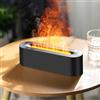 Gzvxuny Diffusore di Oli Essenziali con Effetto Fiamma, Diffusore Ambiente, Umidificatore Ambiente Silenzioso con 7 Luci LED a Colori, Diffusori Olio Essenziale, Aromaterapia Diffusore, Spegnimento Automatico