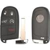 SALPIE Custodia Guscio Portachiavi Cover Per Radiocomando Chiave Auto Keyless Con Lama D'emergenza 5 Bottoni Compatibile Con Fiat 500X - Jeep Compass, Renegade (LAMA SIP22) (2 Bottoni + Panic)