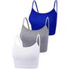 BOAO 4 Pezzi Canottiere per Raccolto di Base Senza Maniche Racerback Crop Sport Top in Cotone per Donna (Nero, Viola, Rosa Rossa, Bianco, S)