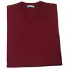 Total Look Maglia Collo a V Misto Lana Pettinata - Made in Italy (XXXXL, Bordeaux)