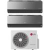 LG Condizionatore LG Dual Split Inverter serie ARTCOOL MIRROR 12+12 con MU2R17 R-32 Wi-Fi Integrato 12000+12000