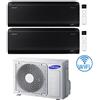 Samsung Climatizzatore Condizionatore Samsung Windfree BLACK R32 Wifi Dual Split Inverter 9000 + 9000 BTU con U.E. AJ040TXJ2KG/EU NOVITÁ 2025 Classe A+++/A++