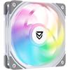 Nfortec KOIT - Ventilatore da 120 mm A-RGB PWM White, dissipatore e raffreddamento liquido, illuminazione personalizzabile, funzionamento silenzioso, controllo PWM, 120 mm, DC 12 V, compatibile con
