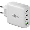 goobay Caricatore rapido USB-C PD Multiport 4 porte (68W) / 1x USB-A 3X USB-C Input/Power Delivery/Alimentazione per cavi di ricarica iPhone e altri telefoni cellulari/Caricatore per cellulari/bianco