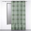 Douceur d'Intérieur, Tenda con occhielli, 140 x 240 cm, effetto lino, tessuto ciniglia, colore: verde