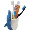 Lily's Home - Portaspazzolino da dentifricio e spazzolino da denti, ideale anche per penne, matite e pennarelli Grigio shark