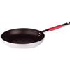 Pentole Agnelli Linea Cookware System Padella Svasata Bassa con Manico Tubolare Inox Cool, Diametro 32 cm, Argento/Rosso