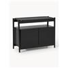 Westwing Collection Cassettiera in legno Libby - Nero