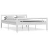 homiuse Giroletto Bianco e Nero in Metallo 120x200 cm Mobile Letto A Scomparsa Singolo Struttura Letto Una Piazza E Mezza Telaio Letto In Metallo Look Elegante E Classico