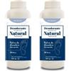 NATUR WASSY Deodorante Per I Piedi. (200Gr) Polvere Antitraspirante Per Piedi Ad Alto Potere. Polvere Di Allume Pura, Naturale E Priva Di Alluminio. Contro Sudore E Cattivi Odori Per 24 Ore. (200Gr (due'unità))