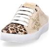 Galieti Sabot stile sneaker in pelle con inserto stella e suola 3cm