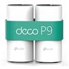 TP-Link Deco P9 Hybrid Wifi Mesh con Powerline - Wifi Ac1300 + Powerline Av1000 - Adatto per Edifici Storici con Muri Spessi - Pacchetto da 2 Unità Fino a 370 ㎡ - Compatibile Alexa