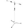 Gravity MS 4322 W - Asta microfonica con treppiede con base ripiegabile e portamicrofono estraibile a 2 punti bianco