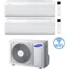 Samsung Climatizzatore Condizionatore Samsung Windfree Elite S2 R32 Wifi Dual Split Inverter 7000 + 7000 BTU con U.E. AJ040TXJ2KG/EU NOVITÁ 2025 Classe A+++/A++